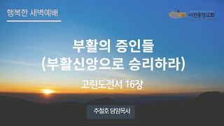 [서천중앙교회] 2024.11.27 행복한 새벽 예배 / 부활의 증인들 (부활신앙으로 승리하라) (고린도전서 16장) / 주철호 담임목사