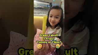 Green Yakult + Fries? Yummy or Yikes? #funny #cute