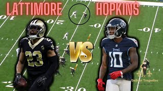 Marshon Lattimore vs Deandre Hopkins Every Route