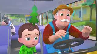 The wheels on the Bus song (animal version) lalafun Nursery Rhymes & Kids songs