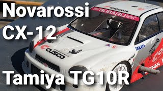 Tamiya TG10R track day with Novarossi CX-12 purple head version, Cusco Subaru WRX, Bayside RC club