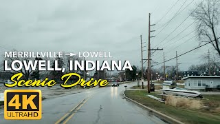 Scenic Drive from Merrillville to Lowell, Indiana | A Quiet Winter Morning Journey 4K