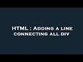 HTML : Adding a line connecting all div