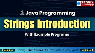 Strings Introduction with Example Programs || Core Java Telugu Tutorials
