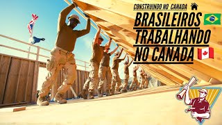 Construindo no Canada, woodframe , carpintaria, house builder paredes woodframer wall