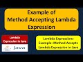Example of Method Accepting Lambda Expression | Lambda expression in Java | Java Lambda expressions