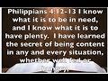 Philippians 4:12-13  -  What Is The Secret To Contentment