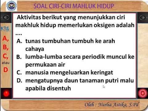 SOAL CIRI-CIRI MAKHLUK HIDUP - YouTube