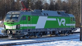 Siemens Vectron (Sr3) departs from Ylöjärvi/Siemens Vectron (Sr3) lähtee Ylöjärveltä, (Full HD)