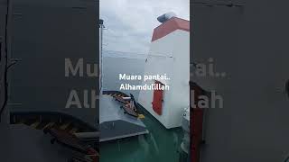 Muara pantai Berau.... Alhamdulillah cuacanya