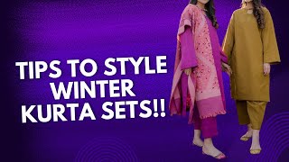 STYLE TIPS for WINTER KURTA SETS! Style your INDIAN WEAR IN WINTERS! 2 BONUS POINTS!