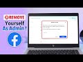 How to Remove Yourself as Admin from a Facebook Page!