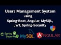 Spring-Boot User Management System Using Spring-Security & Angular  | Login, JWT, Auth