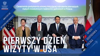 Wizyta wicepremiera Jacka Sasina w USA - pierwszy dzień wizyty