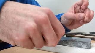 honing an antique straight razor in real-time start to finish in 15 minutes