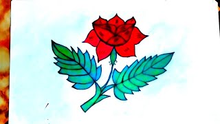 Rose Flower Drawing | How To Draw A Rose