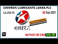 🇱🇰Chevron Lubricants Lanka PLC | QE Sep 2021 | Fundamental & Technical Analysis | LLUB.N