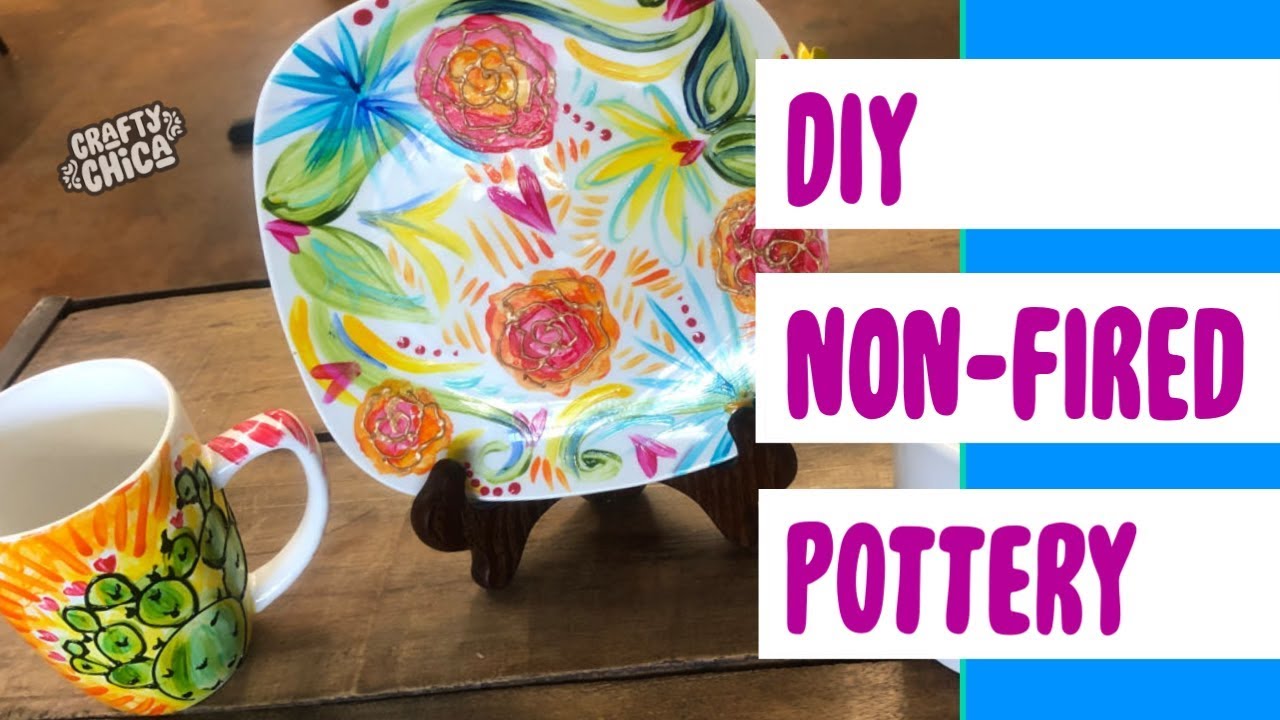 DIY Painted Pottery Without A Kiln - YouTube