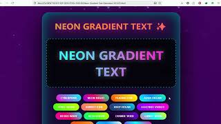 Create Neon Gradient Text Generator with Glow Effects | HTML CSS JavaScript Tutorial