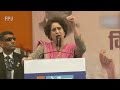 priyanka gandhi slams bjp u0026 aap at delhi election rally talks about gst u0026 public struggles