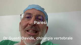 Intervento urgente di decompressione e stabilizzazione vertebrale per paresi piedi