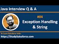 04 Java Exception Handling and Strings based Interview Questions and Answers by Sanjay Gupta