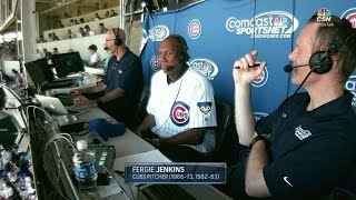 CIN@CHC: Jenkins joins the Cubs' booth in the 7th