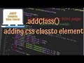 jQuery Tutorials #13 - using addClass() method to add Css class to elements