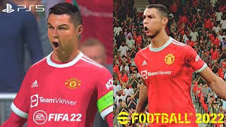 FIFA 22 vs. PES 2022 - Cristiano Ronaldo Comparison | 4K