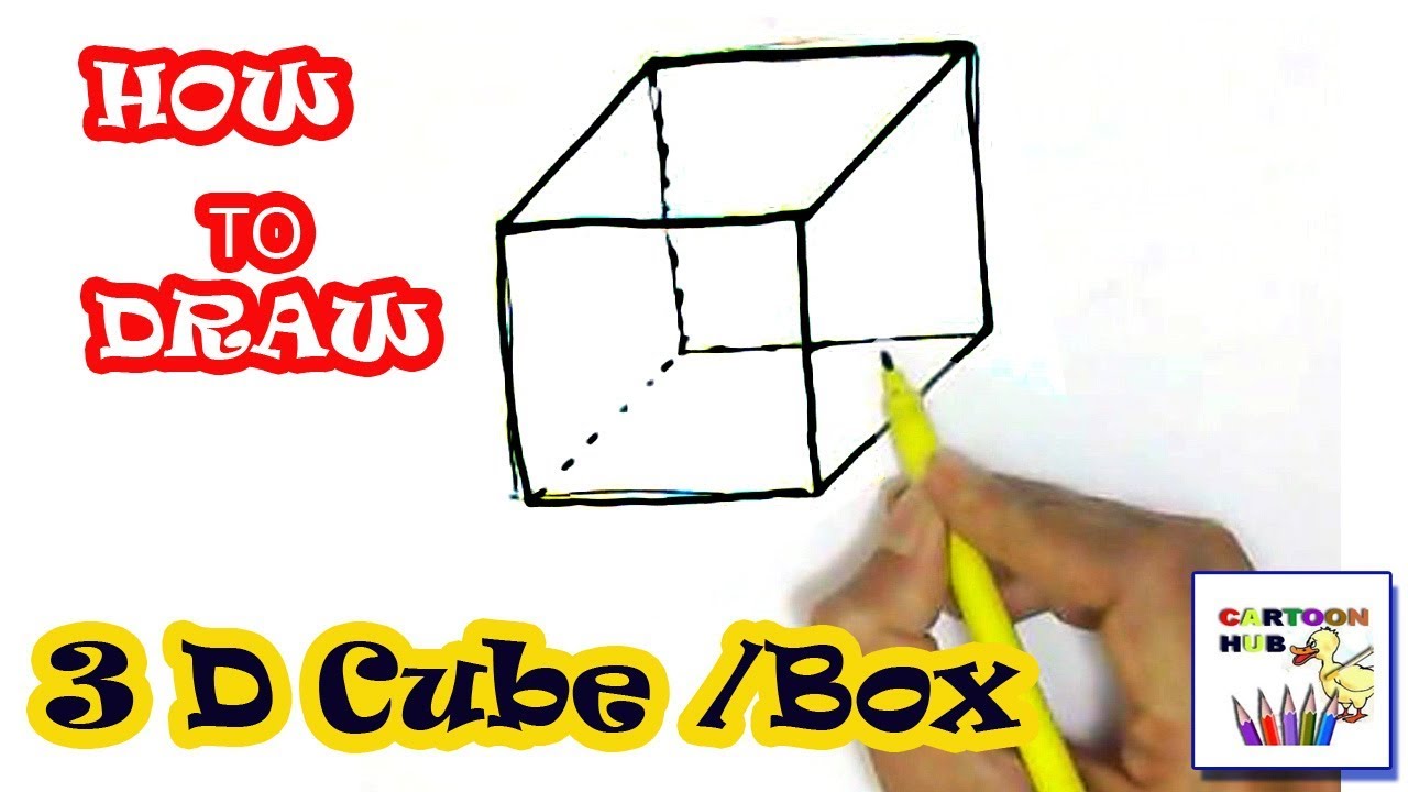 How To Draw A 3d Box Easy Drawing Tutorial For Kids 47 Off