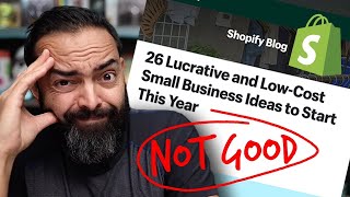Shopify got this WRONG! Entrepreneur reacts to 2022 Business Ideas 🤨
