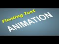 Floating Text Animation Effects using HTML and CSS