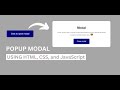 How To Create Animated POPUP MODAL Using HTML, CSS and JavaScript