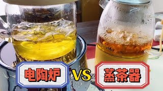 【爱喝茶的小吴】同样一饼寿眉，颜色差异如此大，蒸茶壶vs蒸茶器测试