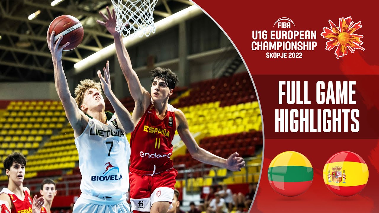 Lithuania - Spain | Basketball Highlights - Final - FIBA U16 European ...