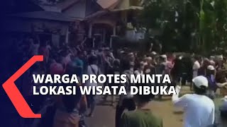 Sejumlah Warga Protes Minta Wisata Cikoromoy Tetap Dibuka