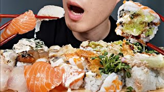 ASMR SUSHI AND SHIRIMP ROLL MUKBANG 다양한 모듬초밥과 새우롤 리얼사운드 먹방