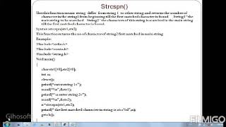 13- strcspn() function unit 3