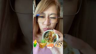 (๑⃙⃘´༥`๑⃙⃘)  Eat emoticons in order.🌽🥬🧀🍣 #eating #funny #shorts #yakkintangtaemueakhuen