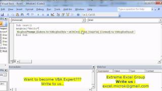 Advanced Excel Tutorial - Interactive Functions (MSGBOX)