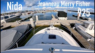 Jeanneau Merry Fisher 925 leaving Nida marina in September 2022