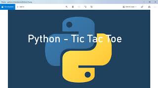 Python Tic Tac Toe Lesson #2