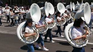 足立区中学校合同バンド・2018銀座柳まつりPARADE