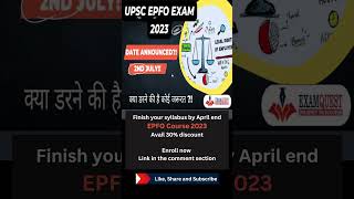 EPFO exam dates out l UPSC l EO/AO & APFC #upscapfc #apfc #epfostrategy #examquest