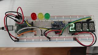 Teensy 4.0 with Micropython and the HT16K33 display library.