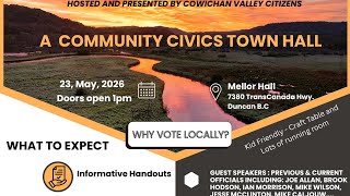 How Local Government Works | Cowichan Valley Community Civics Town Hall (LIVE)