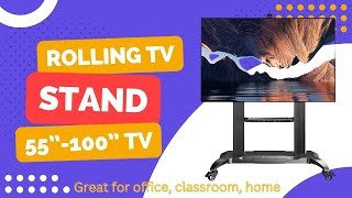 Perlegear Rolling TV Stand is Great For Classroom, Office, and Home