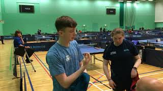 Junior Mixed Doubles semi-final: Toby Ellis and Mari Baldwin v Ben Piggott and Anna Green