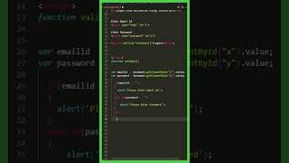 Login Form Validation in JavaScript | Simple & Quick Tutorial #shorts