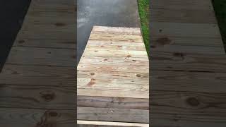 The wheelchair ramp my brother build